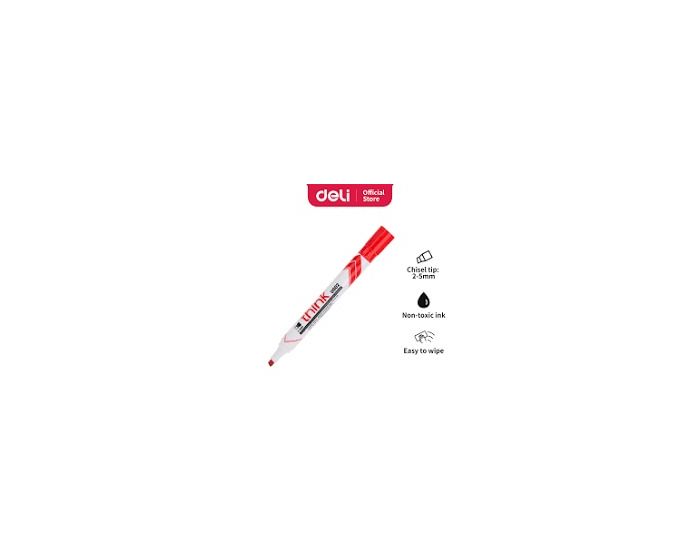 Marqueur pour tableau blanc Deli Think Rouge